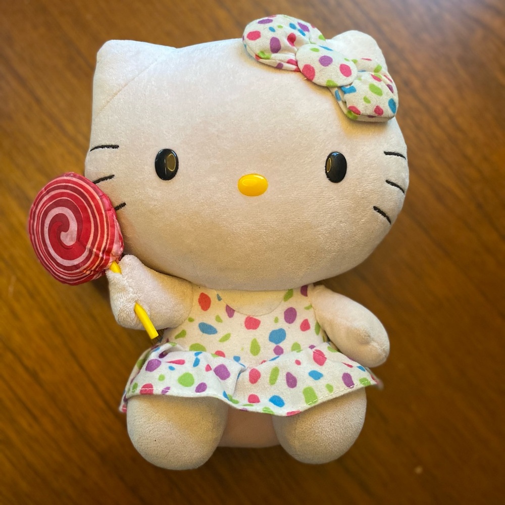 Hello Kitty Plush Toy with Lollipop